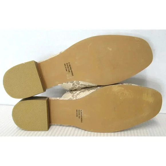 Dolce Vita Pyra Snake Print Stone Beige Casual Flat Slip-On Mule Women's Size 10 - Picture 6 of 10